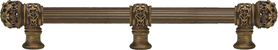 Juliane Grace 12'' cc with 5/8'' reeded center long pull & center brace small finial in Antique Brass. 5617R-3