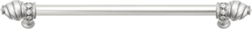 Caché 12'' cc with 5/8'' smooth center long pull with 16 rivoli Swarovski Clear Crystals in Satin 5672-11C