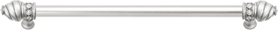 Caché 18'' cc with 5/8'' smooth center long pull with 16 rivoli Swarovski Clear Crystals in Satin 5673-11C