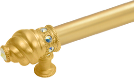 Cache Caché 9'' cc with 5/8'' smooth center long pull with 23 rivoli Swarovski Aurore Boreale Crystals with center brace 5676-8AB