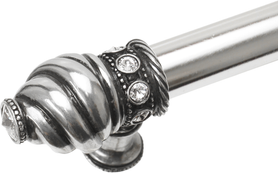 Cache Caché 18'' cc with 5/8'' smooth center long pull & center brace with 16 rivoli Swarovski Clear Crystals in Chalice. 5678-9C