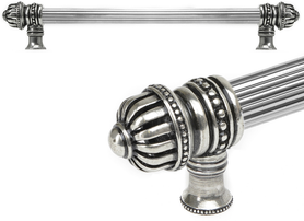 Cricket Cage 12'' cc with 5/8'' reeded center long pull large finial in Chalice. 5682R-9