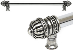 Cricket Cage 18'' cc with 5/8'' smooth center long pull large finial in Chalice. 5683-9