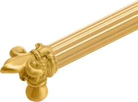 Charlemagne 6'' cc with 5/8'' reeded center long pull with large Fleur De Lys 5710R-8