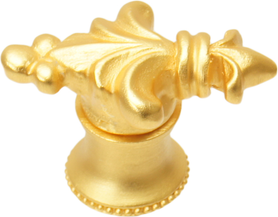 Charlemagne classic large knob in Gilded Mercury. 582-8