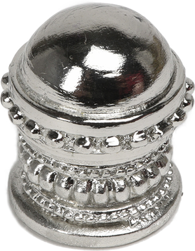 Classic/Beaded Classic medium round knob w/ beaded rim and beaded treatment on bottom 729-9