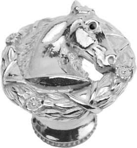 Classic Western Horse in classic laurel leaf wreath knob right 8001-24