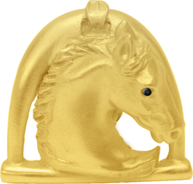 Classic Western Horse in stirrup w/ strap knob right 8003-8