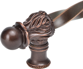 Acanthus 6'' cc with 3/8'' twist bar long pull Romanesque style 821-22