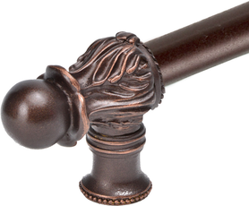 Acanthus 6'' cc with 1/2'' round smooth bar long pull Romanesque style 821S-22