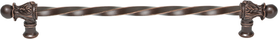 Acanthus 18'' cc with 3/8'' twist bar long pull Romanesque style 824-22