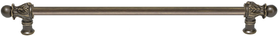 Acanthus 22'' cc with 1/2'' smooth bar long pull Romanesque style in Antique Brass. 825S-3