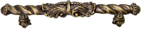 Acanthus 5'' cc large pull Romanesque style in Antique Brass. 827-3