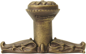 Acanthus Carpe Diem 831839-3 Antique Brass small knob Rosette style w/ rope small back plate 831839-3