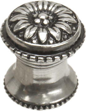 Acanthus small knob with flared foot Rosette style in Gilded Mercury. 831B-9