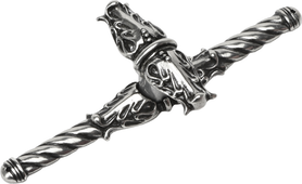 Acanthus leave large knob w/ rope large back plate Romanesque style finished in Chalice . 836838-9