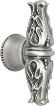 Acanthus leaves large knob with flared foot Romanesque style in Satin. 836B-11