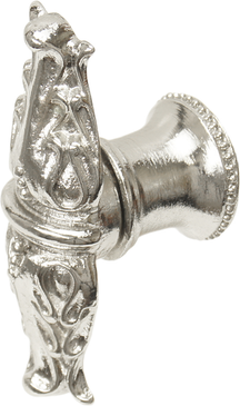 Acanthus leaves large knob with flared foot Romanesque style in Platinum. 836B-24