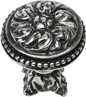 Acanthus & beaded large knob with column base Rosette style in Chalice. 851-9
