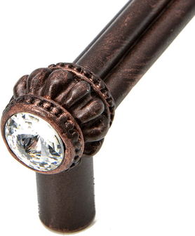 Cache Caché double 3'' cc pull with 2 rivoli Swarovski Clear Crystals 861-22C