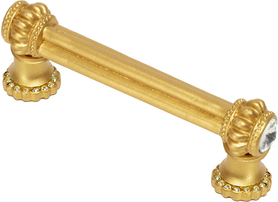 Caché double 3'' cc pull with halos platforms with 40 Swarovski Clear Crystals 861H-8C