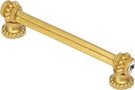 Caché double 4'' cc pull with halos platforms with 40 Swarovski Clear Crystals 862H-8C