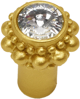 Cache Caché small round knob with a rivoli Swarovski Clear Crystal 865-8C