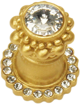 Cache Caché small round knob with halo platform with 20 Swarovski Clear Crystals 865H-8C