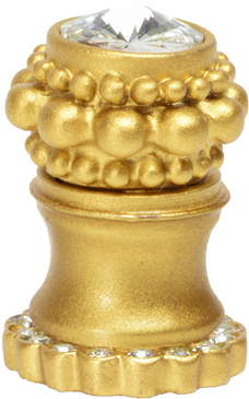 Caché small round knob with halo platform with 20 Swarovski Clear Crystals 865H-8C