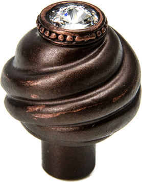 Caché knob with Swarovski Clear Crystals 868-22C