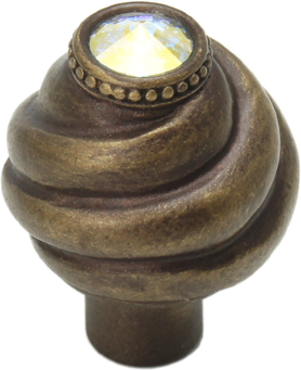 Caché knob with Swarovski Aurore Boreale Crystals 868-3AB