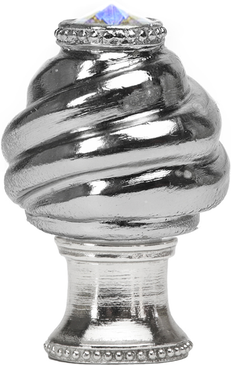 Caché knob with flared foot with Swarovski Aurore Boreale Crystals 868B-24AB