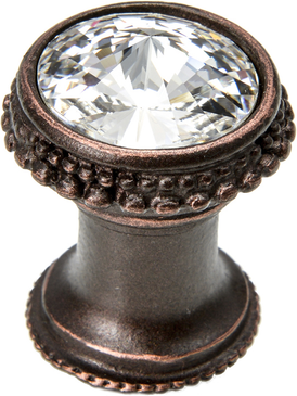Caché knob with an 18mm rivoli Swarovski Clear Crystal 869-22C