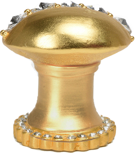 Caché round knob with halo platform with center of 28 Swarovski Clear Crystals 874H-8C