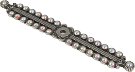 Caché medium elongated escutcheon with Swarovski Aurore Boreale Crystals 891-9AB