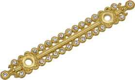 Caché 3'' cc large elongated escutcheon with Swarovski Clear Crystals 893-8C