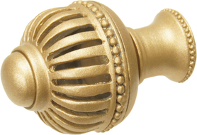 Cricket Cage large round knob with flared foot in Soft Gold. 953B-27