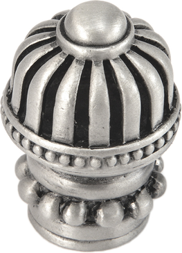 Cricket Cage medium round knob with beaded base in Satin. 969-11