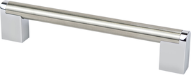 Studio Remix 160mm CC Brushed Nickel and Polished Chrome Pull 2188-9BPN26-P