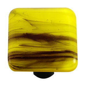 Swirl Collection Canary Yellow and Black Knob