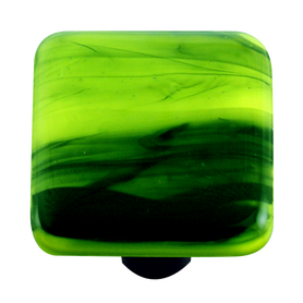 Swirl Collection Spring Green and Black Knob