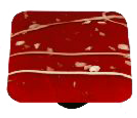 Mardi Gras Collection White with Red Knob