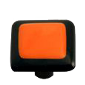 Border Collection Opal Orange Knob with Black
