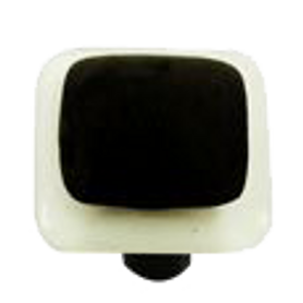 Border Collection White and Black Knob