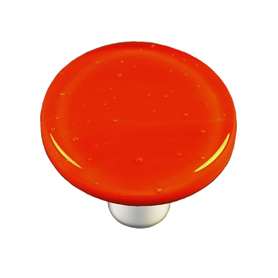 Tomato Red Round Knob Aluminum Base Finish
