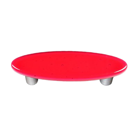 Light Pink Oval Pull Aluminum Base Finish