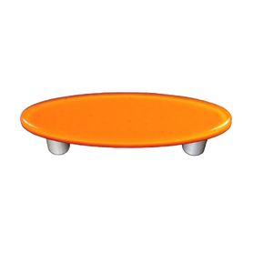 Pumpkin Orange Oval Pull