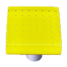 Bubbles Sunflower Yellow Square Knob