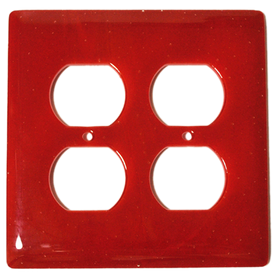 Brick Red 2 Gang Switchplate Double Duplex Outlet Plate Configuration