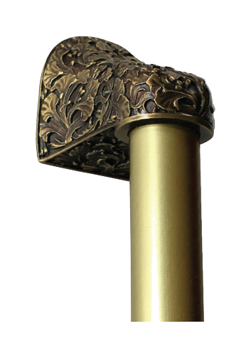 Florid Leaves  NHO-502-12PL  in Antique Brass